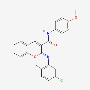 molecular formula C24H19ClN2O3 B12346636 (2Z)-2-[(5-chloro-2-methylphenyl)imino]-N-(4-methoxyphenyl)-2H-chromene-3-carboxamide 