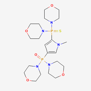 molecular formula C21H37N5O5P2S B1234667 [4-[Bis(4-morpholinyl)phosphoryl]-1-methyl-2-pyrrolyl]-bis(4-morpholinyl)-sulfanylidenephosphorane 