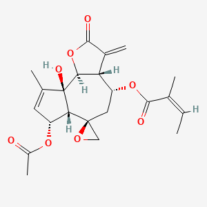 molecular formula C22H26O8 B1234674 羽扇豆素乙酸酯 CAS No. 10215-89-1