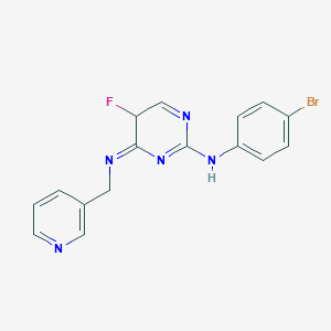 N-(4-bromophenyl)-5-fluoro-4-(pyridin-3-ylmethylimino)-5H-pyrimidin-2-amine