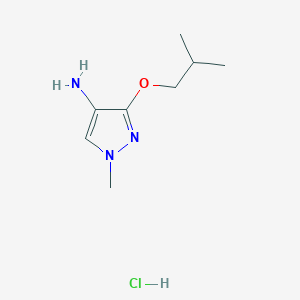 molecular formula C8H16ClN3O B12346855 3-isobutoxy-1-methyl-1H-pyrazol-4-amine CAS No. 1431962-75-2