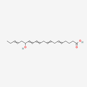 molecular formula C20H30O3 B1234686 15-Hydroxyicosa-5,8,11,13,17-pentaenoic acid CAS No. 97850-14-1