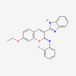 (2Z)-3-(1H-1,3-benzodiazol-2-yl)-7-ethoxy-N-(2-fluorophenyl)-2H-chromen-2-imine