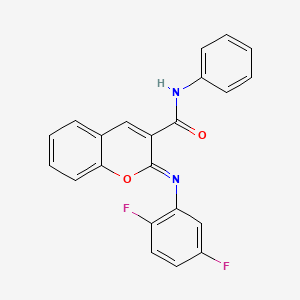 (2Z)-2-[(2,5-difluorophenyl)imino]-N-phenyl-2H-chromene-3-carboxamide