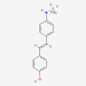 molecular formula C15H15NO B1234688 [11C]4-N-methylamino-4-hydroxystilbene 