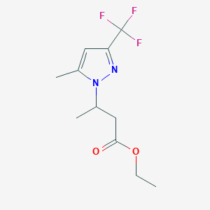 Ethyl 3-[5-methyl-3-(trifluoromethyl)-1H-pyrazol-1-yl]butanoate