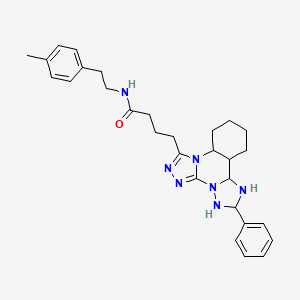 N-[2-(4-methylphenyl)ethyl]-4-(9-phenyl-2,4,5,7,8,10-hexazatetracyclo[10.4.0.02,6.07,11]hexadeca-3,5-dien-3-yl)butanamide