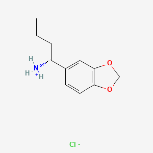 molecular formula C11H16ClNO2 B12346914 (R)-1-(benzo[d][1,3]dioxol-5-yl)butan-1-aminium chloride 