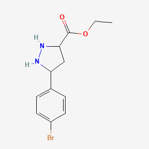 Ethyl 5-(4-bromophenyl)pyrazolidine-3-carboxylate