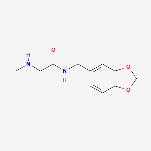 molecular formula C11H14N2O3 B12346979 N-(1,3-benzodioxol-5-ylmethyl)-N~2~-methylglycinamide 