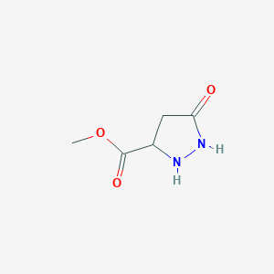 molecular formula C5H8N2O3 B12347025 Methyl 5-oxopyrazolidine-3-carboxylate 