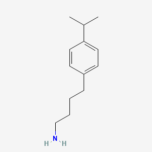 molecular formula C13H21N B12347046 4-[4-(Propan-2-yl)phenyl]butan-1-amine 