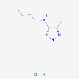 molecular formula C9H18ClN3 B12347072 N-butyl-1,3-dimethylpyrazol-4-amine;hydrochloride CAS No. 1856075-06-3