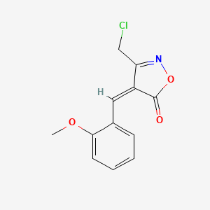 molecular formula C12H10ClNO3 B12347077 (4Z)-3-(chloromethyl)-4-[(2-methoxyphenyl)methylidene]-1,2-oxazol-5-one 