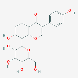 7-Hydroxy-3-(4-hydroxyphenyl)-8-[3,4,5-trihydroxy-6-(hydroxymethyl)oxan-2-yl]-4a,5,6,7,8,8a-hexahydrochromen-4-one