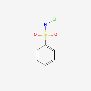 molecular formula C6H5ClNO2S- B12347114 Chloro(phenylsulfonyl)azanide 