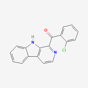 molecular formula C18H11ClN2O B12347144 Methanone, (2-chlorophenyl)-9H-pyrido[3,4-b]indol-1-yl- CAS No. 906067-43-4