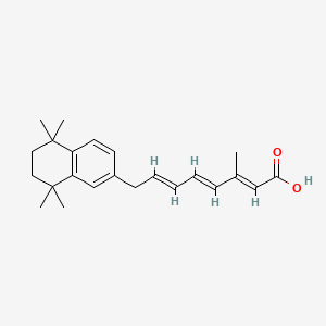 molecular formula C23H30O2 B1234717 Ethyltetrahydrotetramethyl-2-naphthalenyl-3-methyloctatrienoic acid CAS No. 79073-31-7