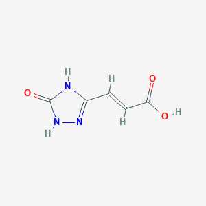 molecular formula C5H5N3O3 B12347178 (2E)-3-(3-hydroxy-1H-1,2,4-triazol-5-yl)prop-2-enoic acid 