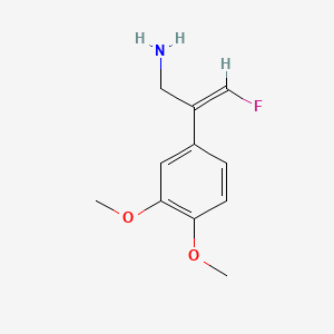 molecular formula C11H14FNO2 B1234718 2-(3,4-Dimethoxyphenyl)-3-fluoroallylamine CAS No. 85278-66-6