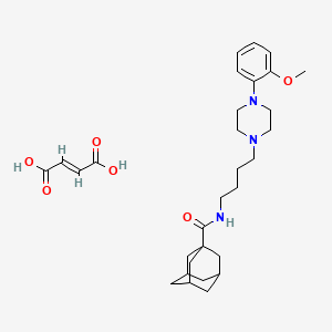 molecular formula C30H43N3O6 B1234721 4-(4-(1-Adamantanecarboxamido)butyl)-1-(2-methoxyphenyl)piperazine CAS No. 134390-73-1