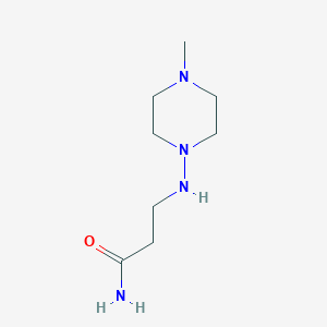 molecular formula C8H18N4O B12347220 N~3~-(4-methylpiperazin-1-yl)-beta-alaninamide 