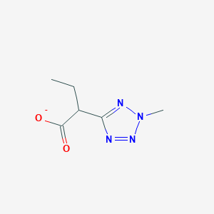 molecular formula C6H9N4O2- B12347226 2-(2-Methyltetrazol-5-yl)butanoate 