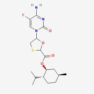 (5S)-(1R,2S,5R)-2-isopropyl-5-methylcyclohexyl 5-(4-amino-5-fluoro-2-oxopyrimidin-1(2H)-yl)-1,3-oxathiolane-2-carboxylate