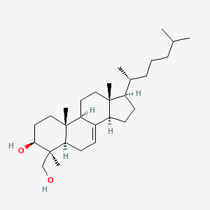 molecular formula C29H50O2 B1234729 4beta-Hydroxymethyl-4alpha-methyl-5alpha-cholest-7-en-3beta-ol 