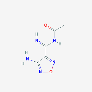 N-(4-amino-1,2,5-oxadiazole-3-carboximidoyl)acetamide