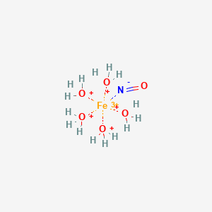 molecular formula FeH15NO6+7 B1234733 pentaaquanitrosyliron(II) 