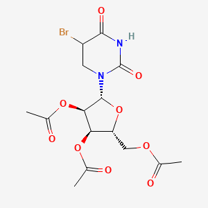 [(2R,3R,4R,5R)-3,4-diacetyloxy-5-(5-bromo-2,4-dioxo-1,3-diazinan-1-yl)oxolan-2-yl]methyl acetate