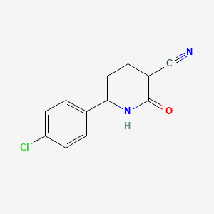 molecular formula C12H11ClN2O B12347353 6-(4-Chlorophenyl)-2-oxopiperidine-3-carbonitrile 