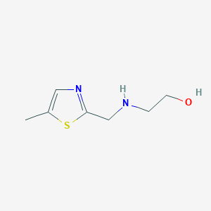 molecular formula C7H12N2OS B12347369 2-{[(5-Methyl-1,3-thiazol-2-yl)methyl]amino}ethanol dihydrochloride 