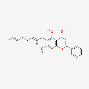 molecular formula C25H26O4 B1234740 6-Geranylchrysin 