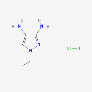 molecular formula C5H11ClN4 B12347408 1-Ethylpyrazole-3,4-diamine;hydrochloride CAS No. 1431962-42-3