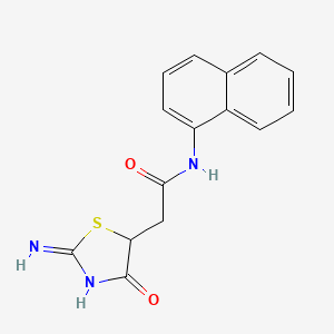 N1-(1-naphthyl)-2-(2-imino-4-oxo-1,3-thiazolan-5-yl)acetamide