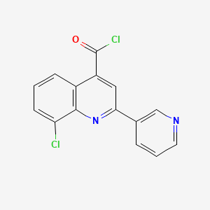 molecular formula C15H8Cl2N2O B12347414 8-Chloro-2-pyridin-3-ylquinoline-4-carbonyl chloride hydrochloride 