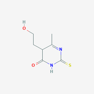 molecular formula C7H10N2O2S B12347455 5-(2-Hydroxyethyl)-6-methyl-2-sulfanylidene-3,5-dihydropyrimidin-4-one 