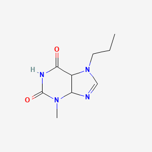 molecular formula C9H14N4O2 B12347468 3-Methyl-7-propyl-4,5-dihydropurine-2,6-dione 