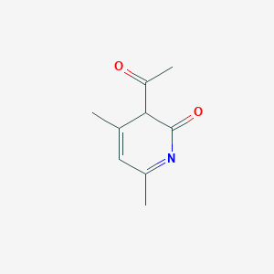 molecular formula C9H11NO2 B12347480 2(1H)-Pyridinone, 3-acetyl-4,6-dimethyl- 