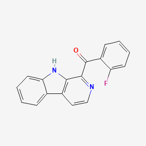 molecular formula C18H11FN2O B12347488 Methanone, (2-fluorophenyl)-9H-pyrido[3,4-b]indol-1-yl- CAS No. 906067-42-3