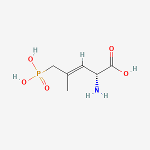 molecular formula C6H12NO5P B1234749 3-Pentenoic acid, 2-amino-4-methyl-5-phosphono-, (2R,3E)- CAS No. 116049-53-7