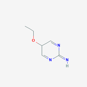 molecular formula C6H9N3O B12347510 5-ethoxy-5H-pyrimidin-2-imine 