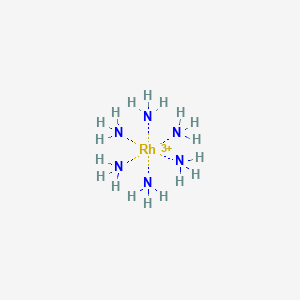 molecular formula H18N6Rh+3 B1234755 六氨合铑离子 