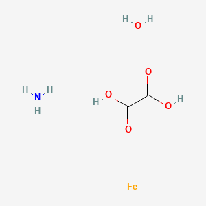 molecular formula C2H7FeNO5 B12347565 azane;iron;oxalic acid;hydrate 