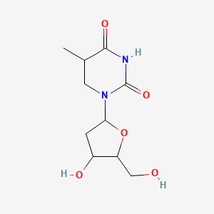 molecular formula C10H16N2O5 B12347608 1-[4-Hydroxy-5-(hydroxymethyl)oxolan-2-yl]-5-methyl-1,3-diazinane-2,4-dione 