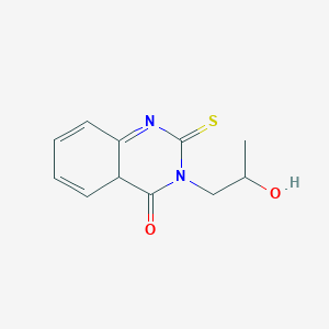 molecular formula C11H12N2O2S B12347642 4(1H)-Quinazolinone, 2,3-dihydro-3-(2-hydroxypropyl)-2-thioxo- 