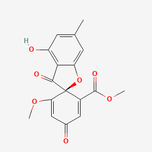 molecular formula C17H14O7 B1234766 (+)-双脱氯杰奥地菌素 