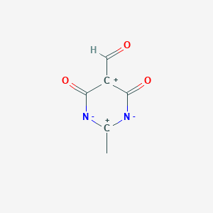 molecular formula C6H4N2O3 B12347667 2-Methyl-4,6-dioxopyrimidine-2,5-diylium-1,3-diide-5-carbaldehyde 